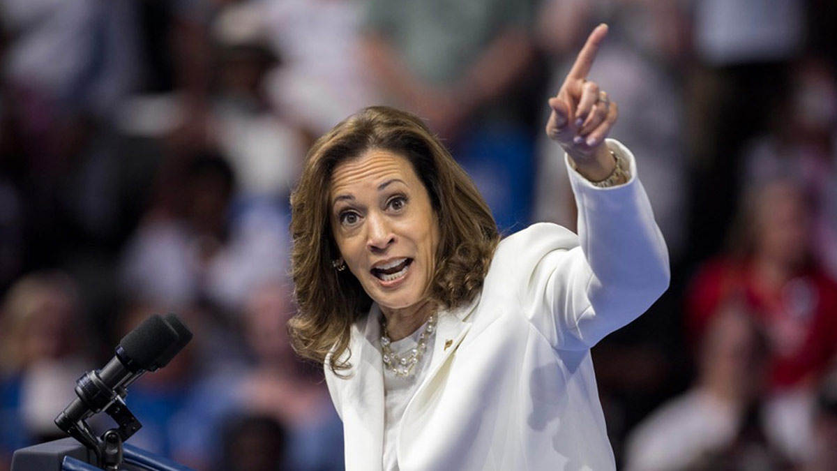 Kamala Harris justifies veering away from some leftist beliefs in her first interview during the presidential race.